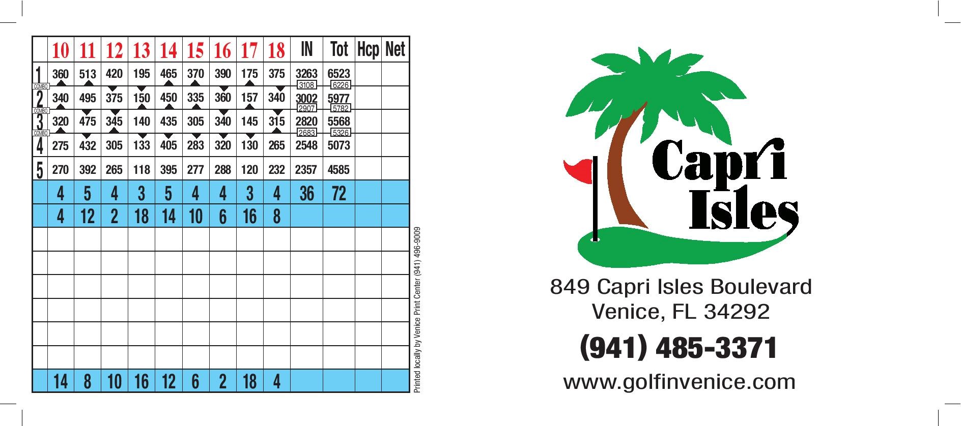 Capri Isle Golf Club, Venice, FL